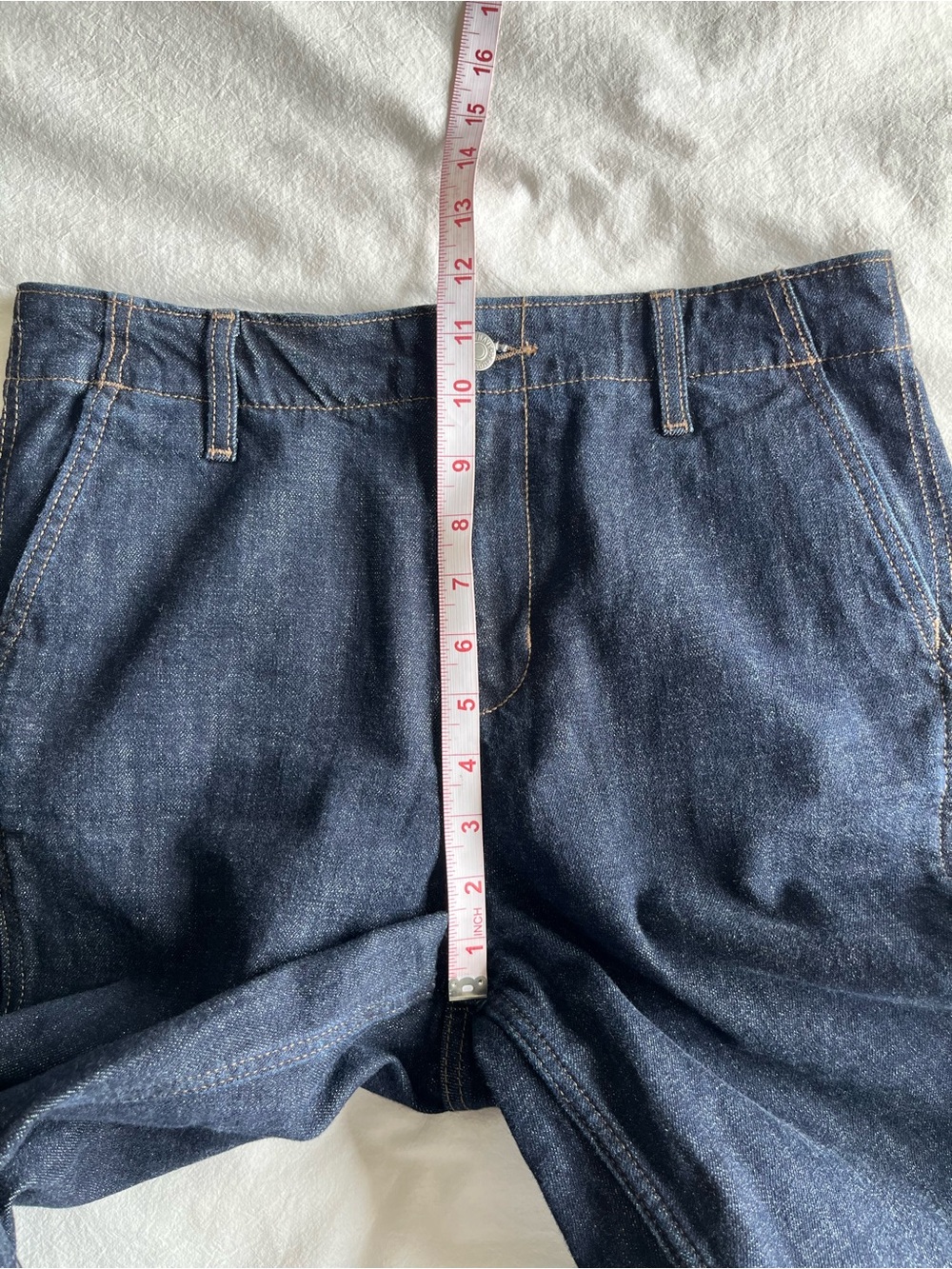 Old Navy High Rise Barrel Leg Denim Jeans Indigo Blue 4 Casual Chic Streetwear - Picture 6 of 14